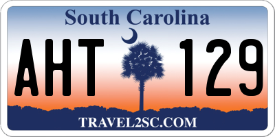 SC license plate AHT129
