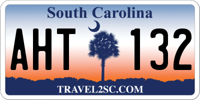 SC license plate AHT132