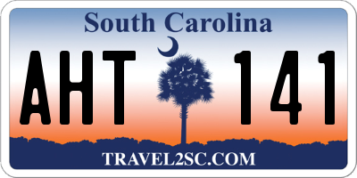 SC license plate AHT141