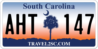 SC license plate AHT147