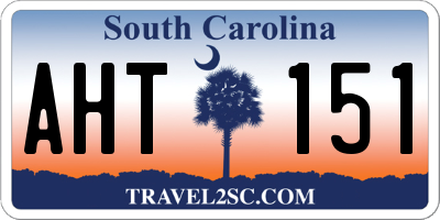 SC license plate AHT151