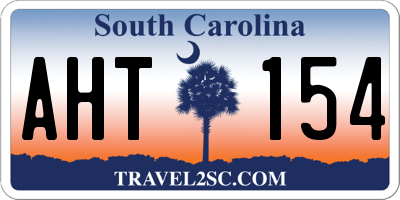SC license plate AHT154