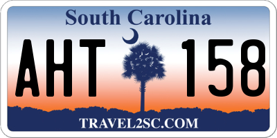 SC license plate AHT158