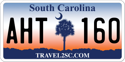SC license plate AHT160
