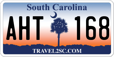 SC license plate AHT168