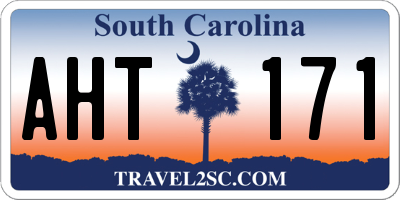 SC license plate AHT171