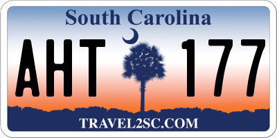 SC license plate AHT177