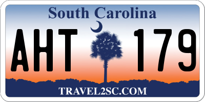 SC license plate AHT179