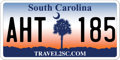 SC license plate AHT185
