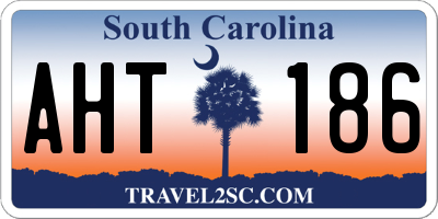 SC license plate AHT186