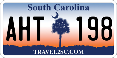 SC license plate AHT198