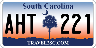 SC license plate AHT221