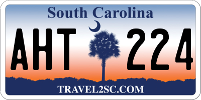 SC license plate AHT224