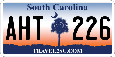 SC license plate AHT226