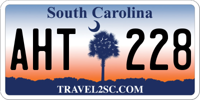 SC license plate AHT228