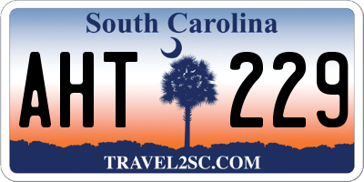 SC license plate AHT229