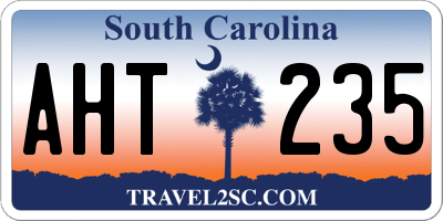 SC license plate AHT235