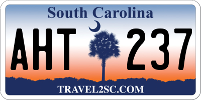 SC license plate AHT237