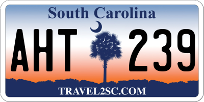SC license plate AHT239