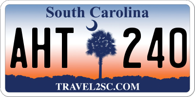 SC license plate AHT240