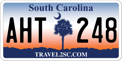 SC license plate AHT248