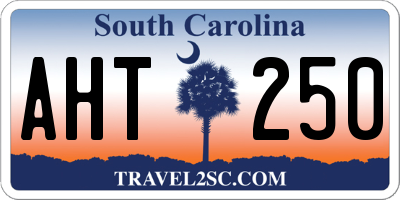 SC license plate AHT250