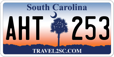 SC license plate AHT253