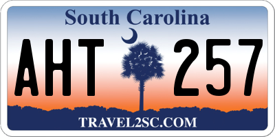 SC license plate AHT257