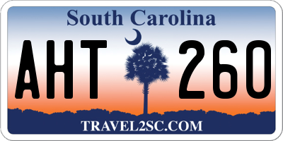SC license plate AHT260