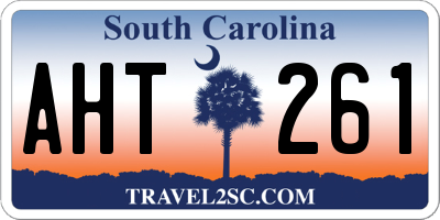 SC license plate AHT261
