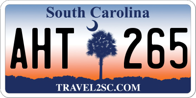SC license plate AHT265