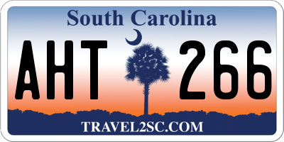 SC license plate AHT266