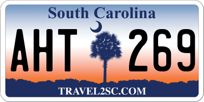 SC license plate AHT269
