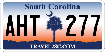 SC license plate AHT277