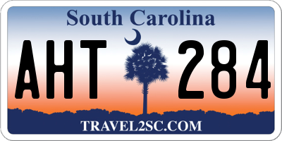 SC license plate AHT284