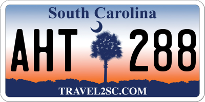 SC license plate AHT288