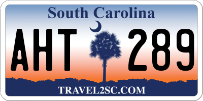 SC license plate AHT289