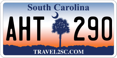 SC license plate AHT290
