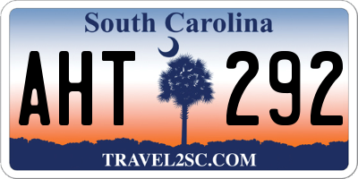 SC license plate AHT292