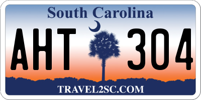 SC license plate AHT304