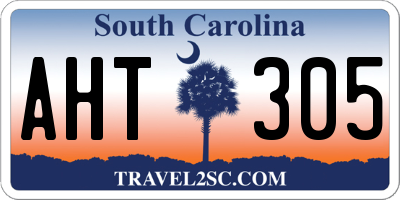 SC license plate AHT305