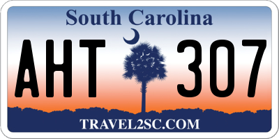 SC license plate AHT307