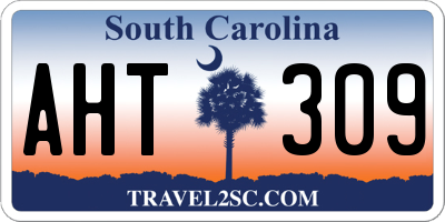 SC license plate AHT309