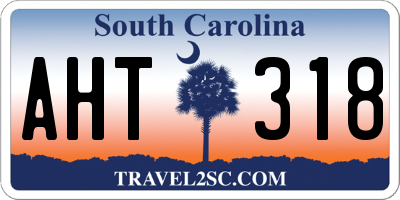 SC license plate AHT318