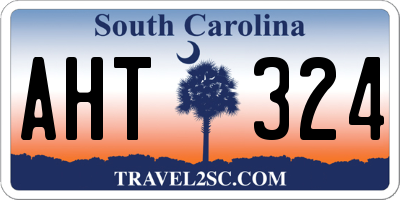 SC license plate AHT324