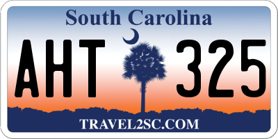 SC license plate AHT325