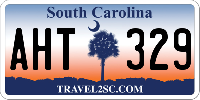SC license plate AHT329