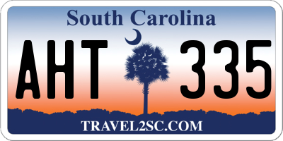 SC license plate AHT335