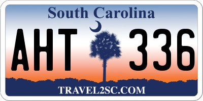 SC license plate AHT336