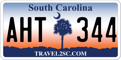 SC license plate AHT344